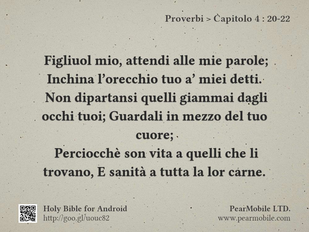 Proverbi, Capitolo 4:20-22